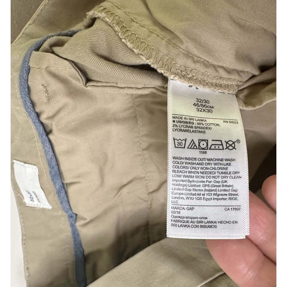 Gap Men’s Modern Khakis Chino Pants in Skinny Fit Khaki 30x27 - Picture 7 of 8
